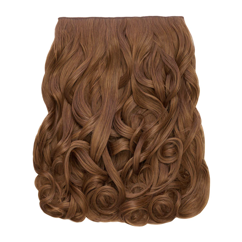 Stranded 20" One Piece Trio Clip-in Hair Extensions - Colour #5 Caramel Cosmos - Image 3