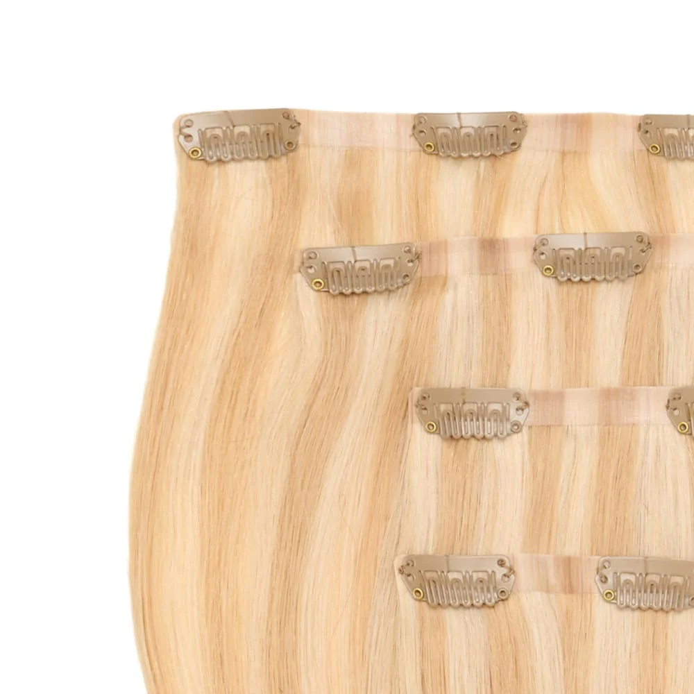 Stranded 14" Seamless Clip-in Human Hair Extension (95g) - Colour #16/613 Sweetheart - Image 2