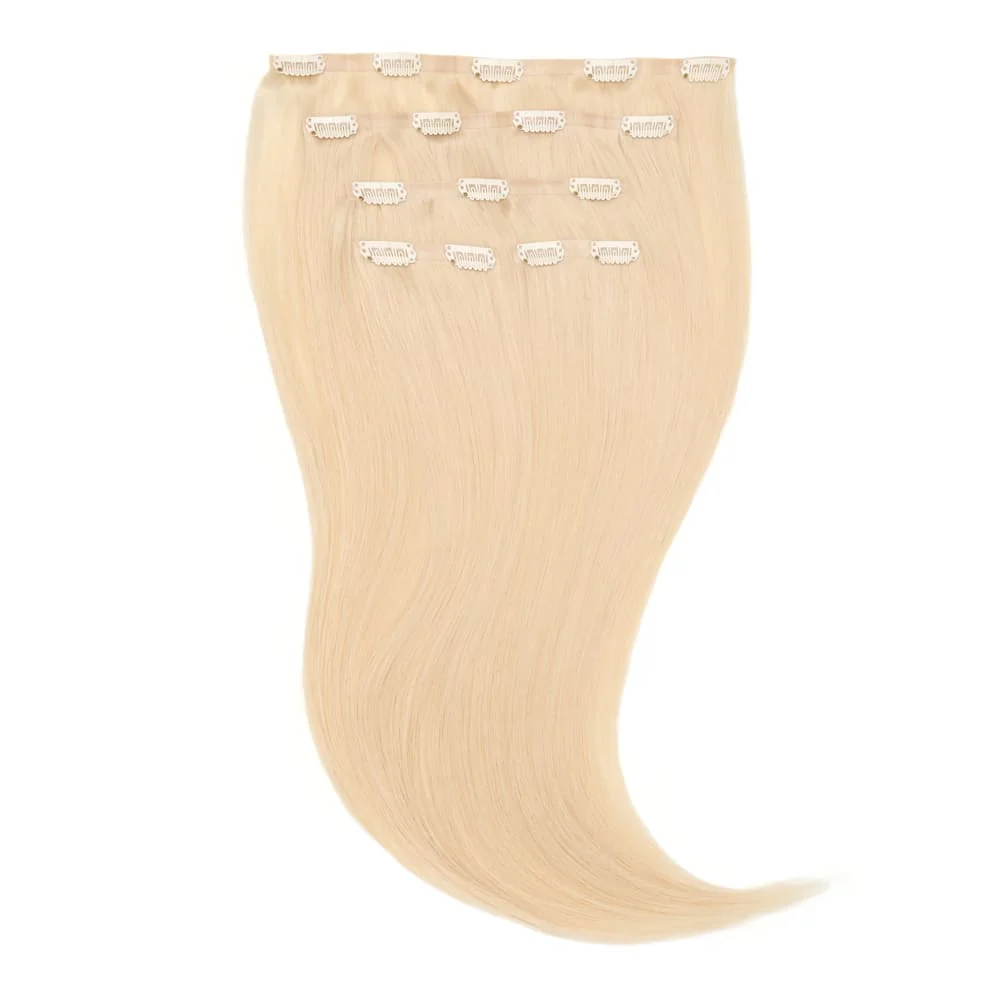 Stranded 14" Seamless Clip-in Human Hair Extension (95g) - Colour #60 Lily Of The Valley