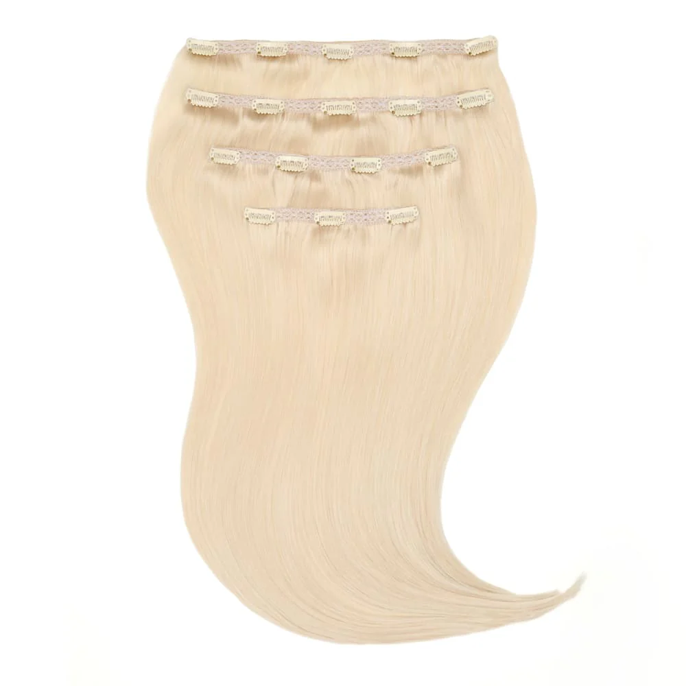 Stranded 16" Lace Clip-in Human Hair Extension (140g) - Colour #1001 Polar Star