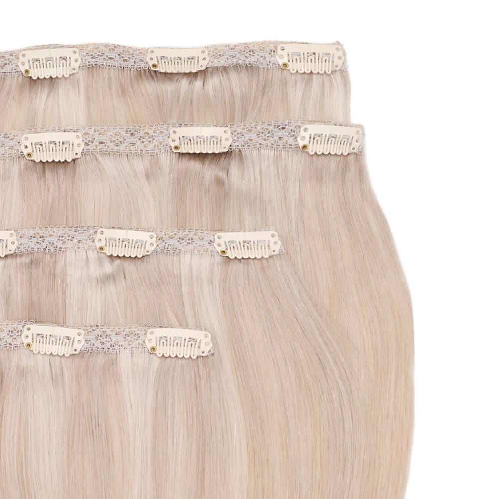 Stranded 16" Lace Clip-in Human Hair Extension (140g) - Colour #112/600 Luna Sky - Image 2
