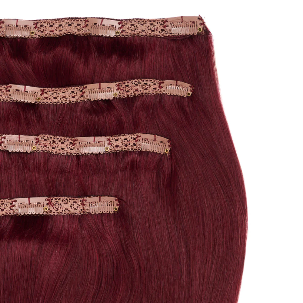 Stranded 16" Lace Clip-in Human Hair Extension (140g) - Colour #118 Cherry Blossom - Image 2
