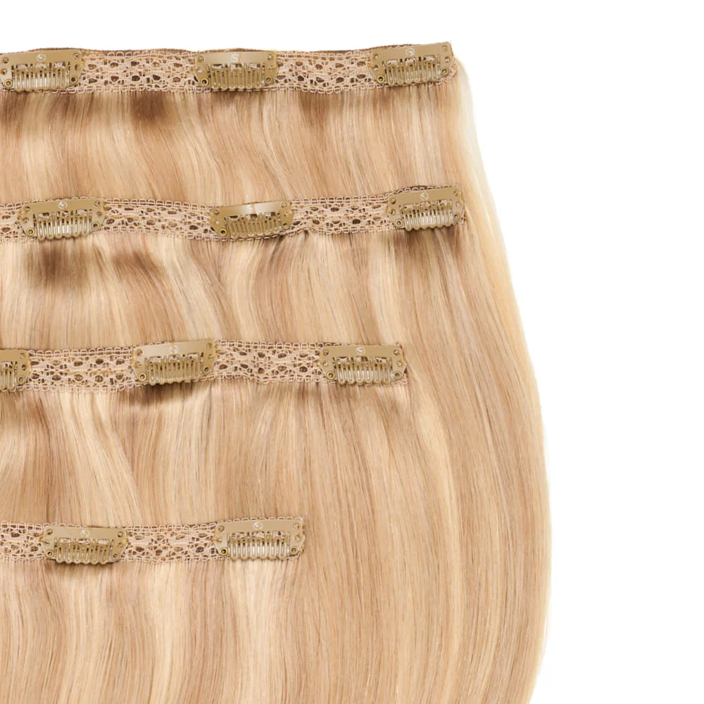 Stranded 16" Lace Clip-in Human Hair Extension (140g) - Colour #18/22 Iris - Image 2