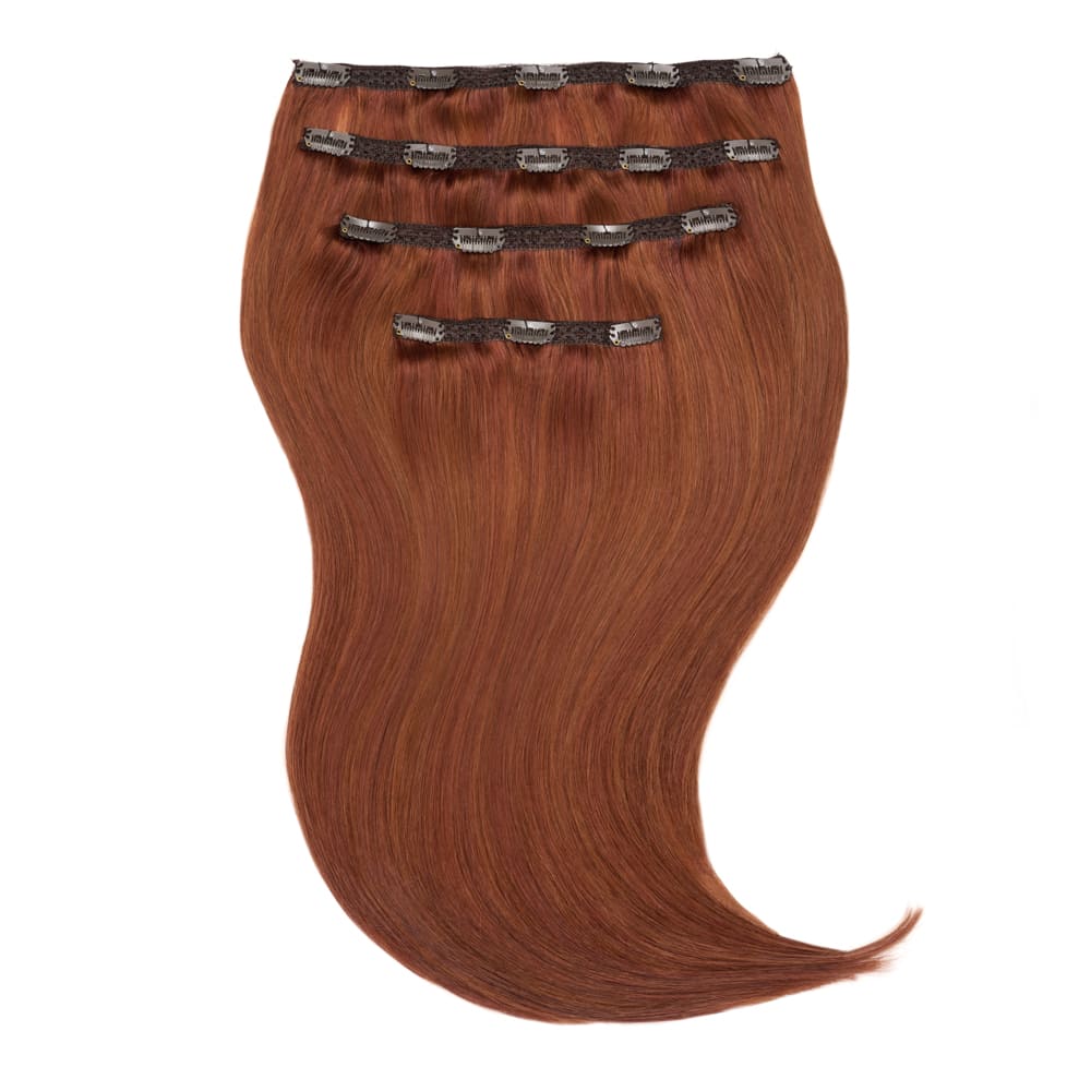Stranded 16" Lace Clip-in Human Hair Extension (140g) - Colour #33/30 Sunrose