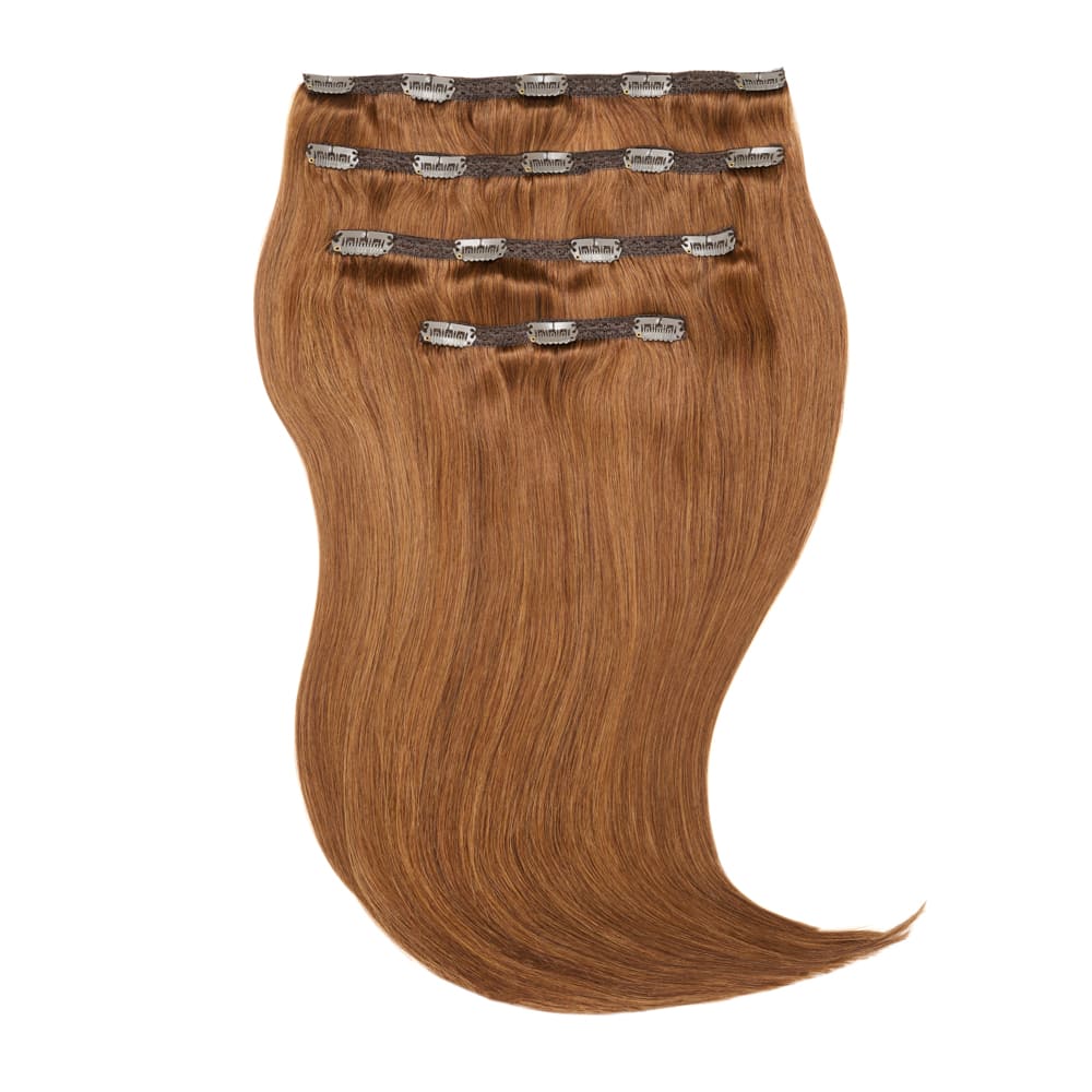 Stranded 16" Lace Clip-in Human Hair Extension (140g) - Colour #5 Caramel Cosmos