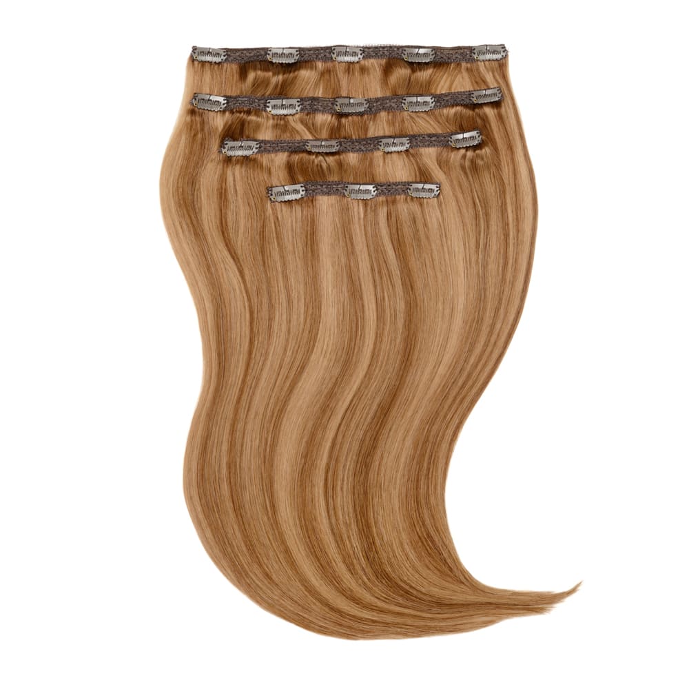 Stranded 16" Lace Clip-in Human Hair Extension (140g) - Colour #6/27 Honey Blush