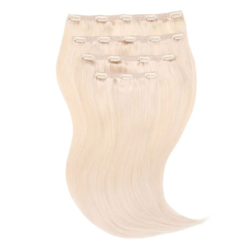 Stranded 16" Lace Clip-in Human Hair Extension (140g) - Colour #600 White Lily