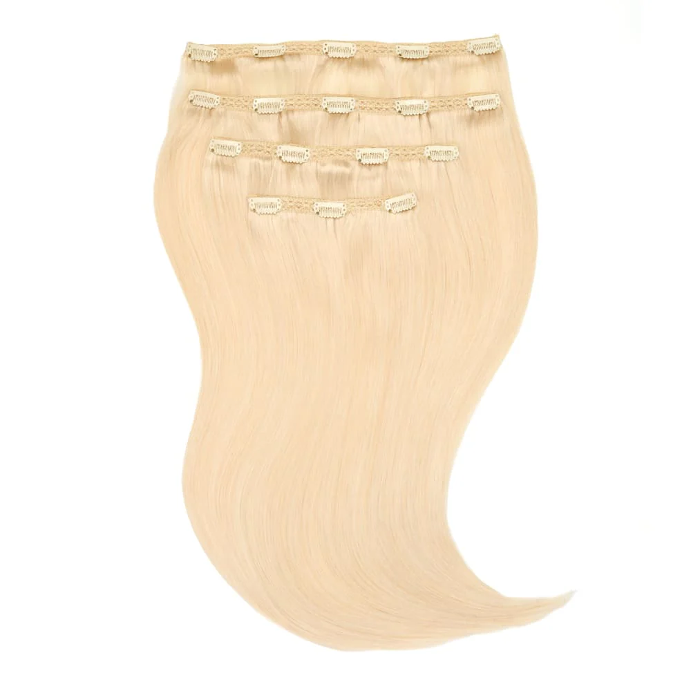 Stranded 16" Lace Clip-in Human Hair Extension (140g) - Colour #613 Daisy