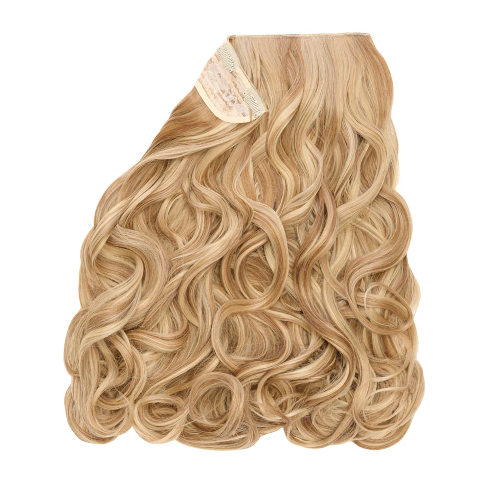 Stranded 16" One Piece Curly Clip-in Hair Extension - Colour #10/16/22 Ballerina Musk - Image 2