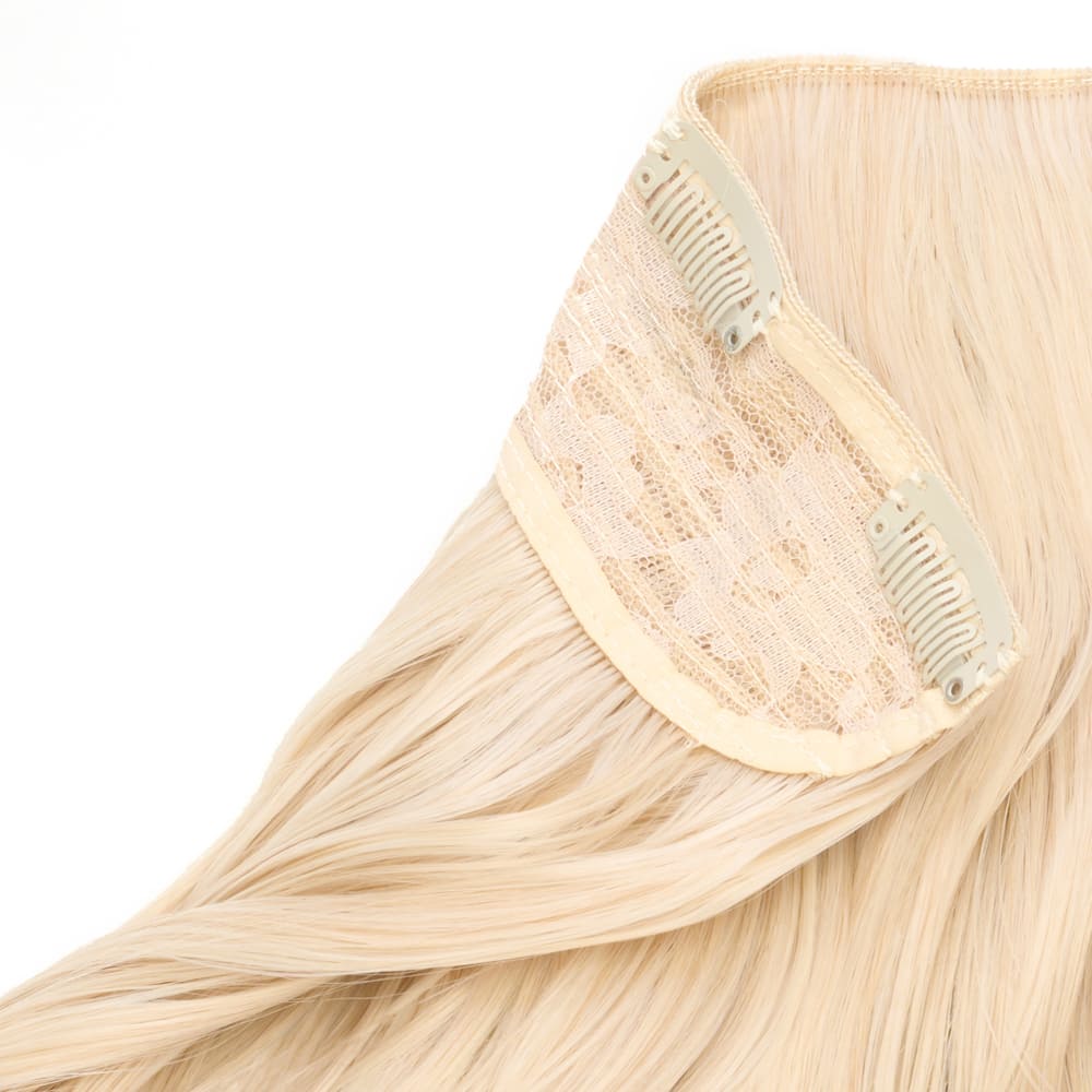 Stranded 16" One Piece Curly Clip-in Hair Extension - Colour #1001 Polar Star - Image 3