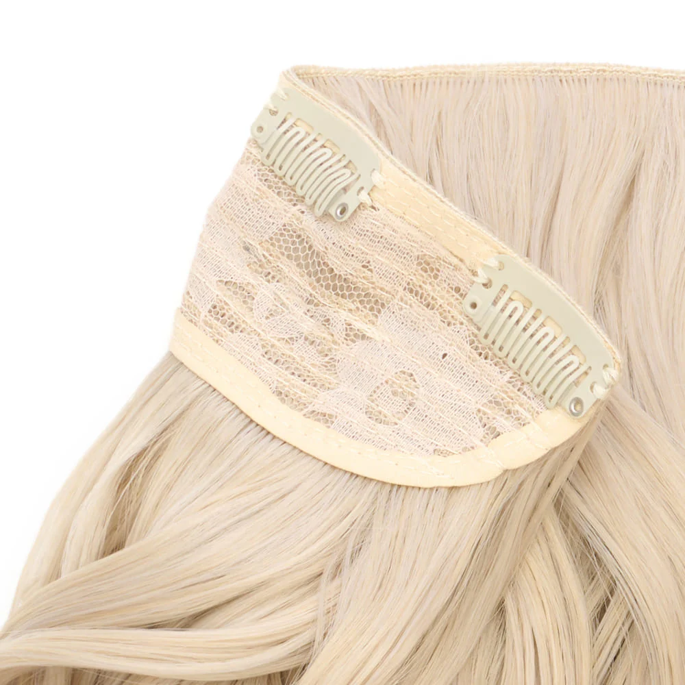 Stranded 16" One Piece Curly Clip-in Hair Extension - Colour #101 New Love - Image 3