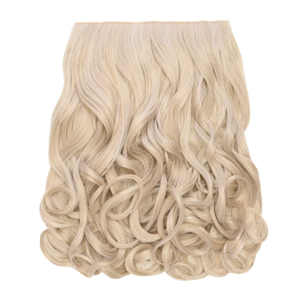 Stranded 16" One Piece Curly Clip-in Hair Extension - Colour #111 Pearl Moon