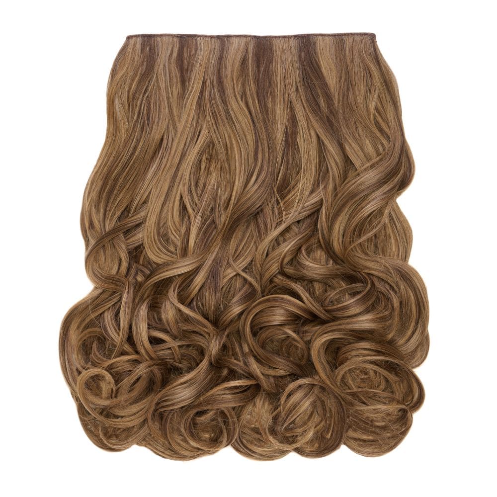 Stranded 16" One Piece Curly Clip-in Hair Extension - Colour #8/10 Baby Bronde