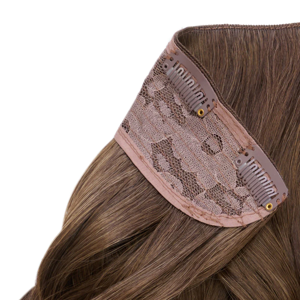 Stranded 16" One Piece Curly Clip-in Hair Extension - Colour #8 Hazel Princess - Image 3