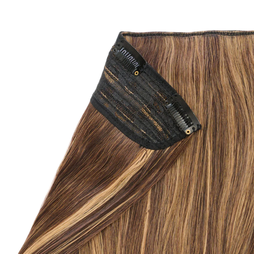 Stranded 16" One Piece Flicky Clip-in Hair Extension - Colour #4/27 Coral Bells - Image 3