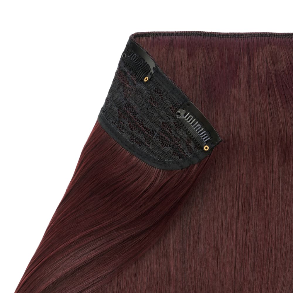 Stranded 16" One Piece Flicky Clip-in Hair Extension - Colour #99J Plum Blossom - Image 3