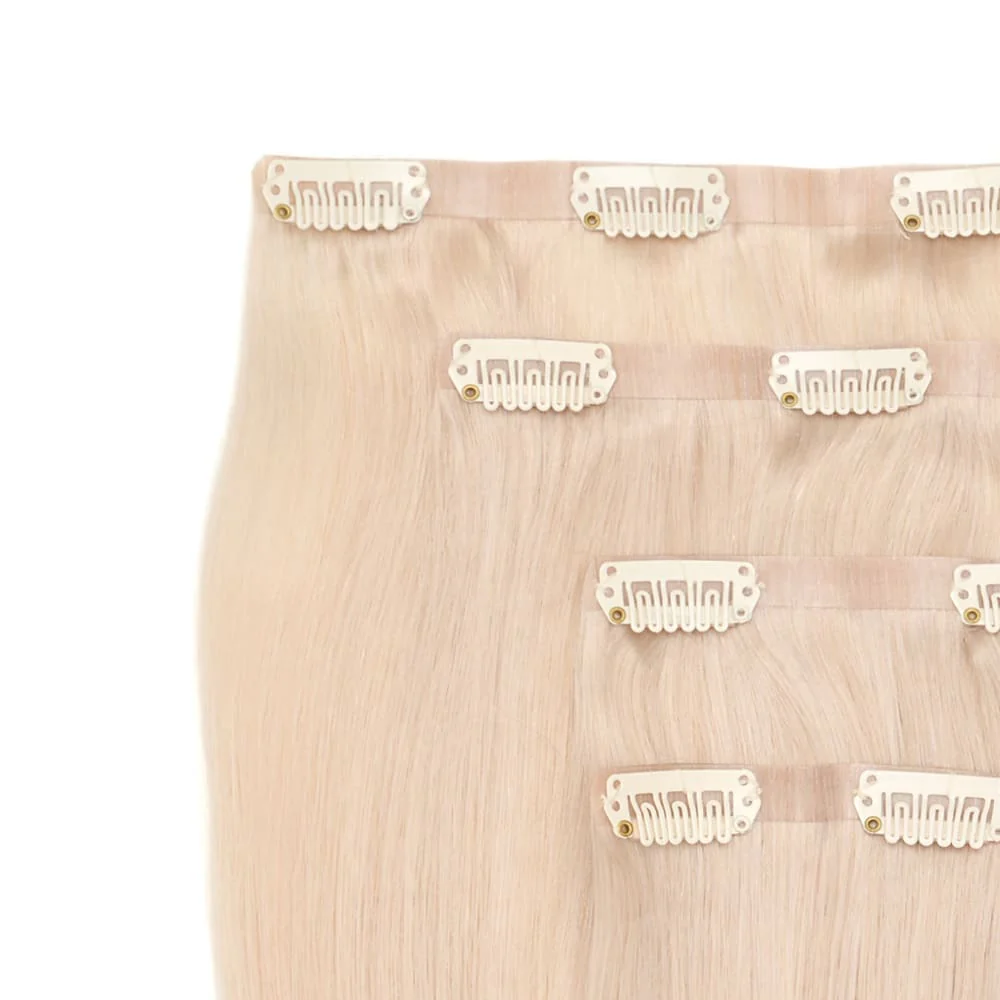 Stranded 18" Seamless Clip-in Human Hair Extension (105g) - Colour #101 New Love - Image 2
