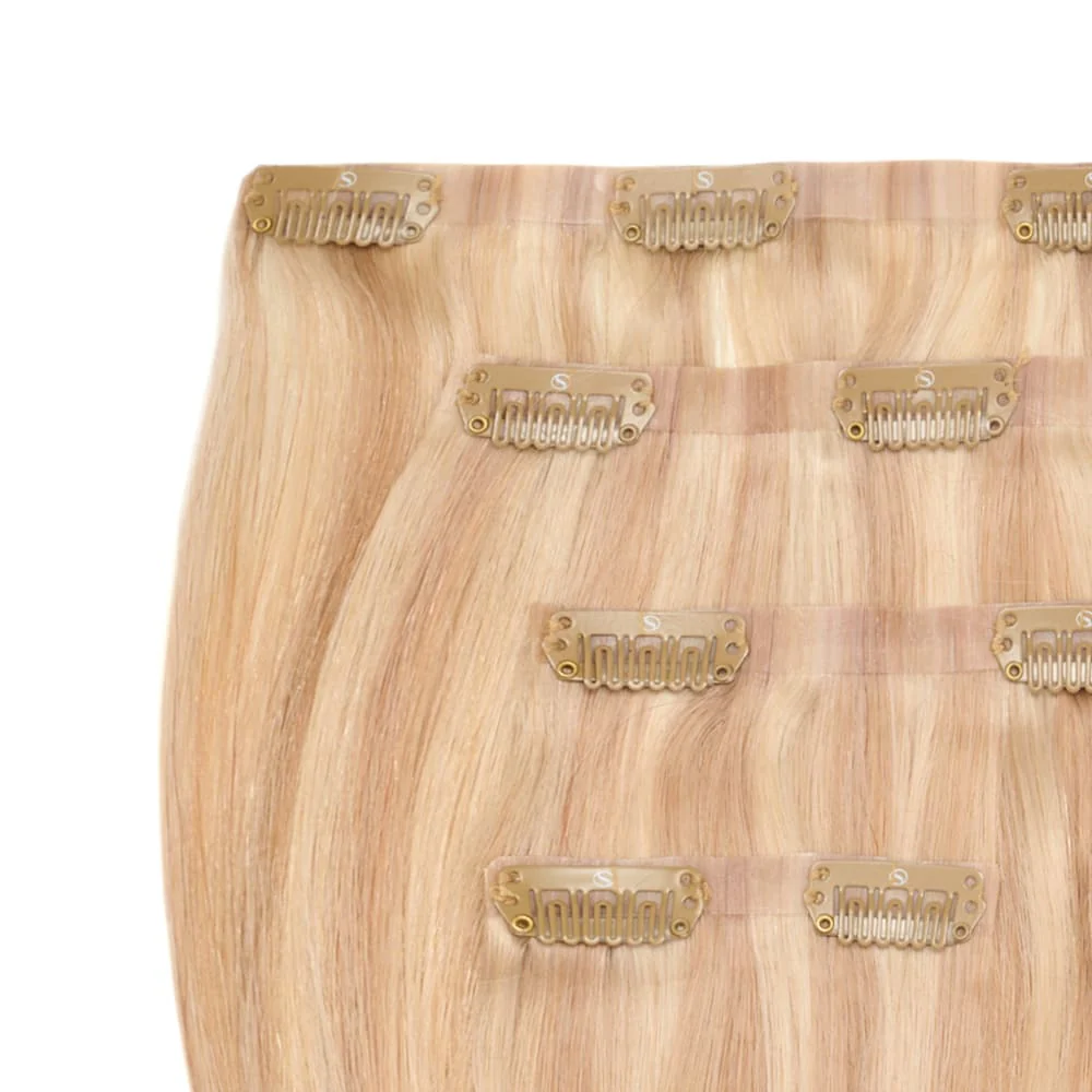 Stranded 18" Seamless Clip-in Human Hair Extension (105g) - Colour #18/22 Iris - Image 2