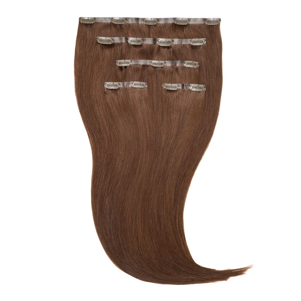 Stranded 18" Seamless Clip-in Human Hair Extension (105g) - Colour #6 Daylilies