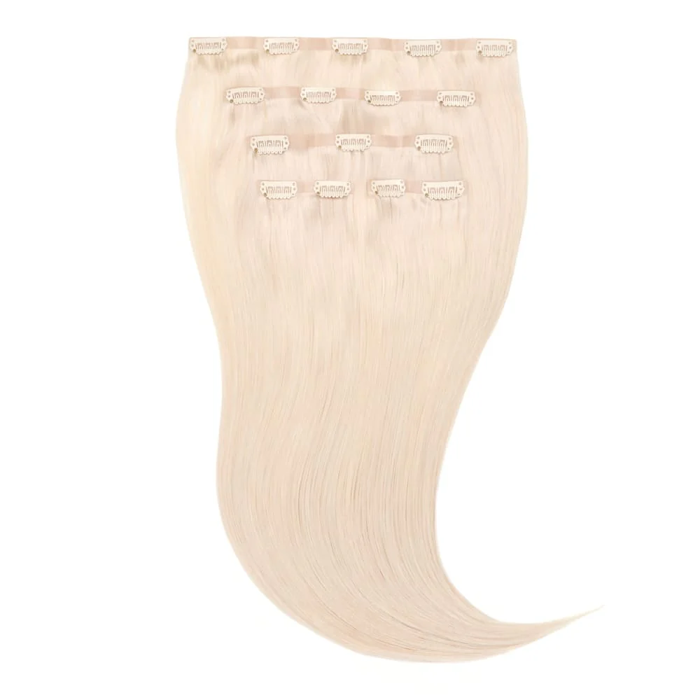 Stranded 18" Seamless Clip-in Human Hair Extension (105g) - Colour #600 White Lily