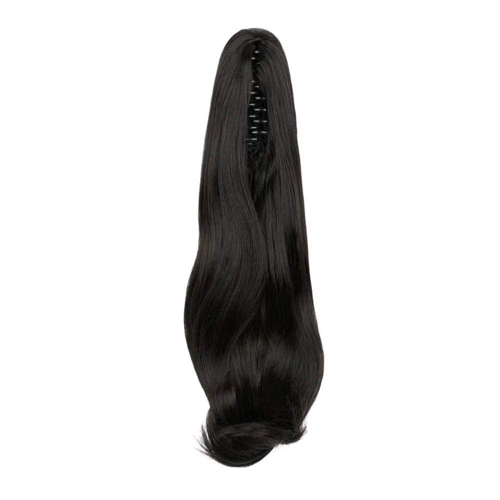 Stranded 20" Blowout Clip-in Ponytail - Colour #1B Queen of the Night - Image 2