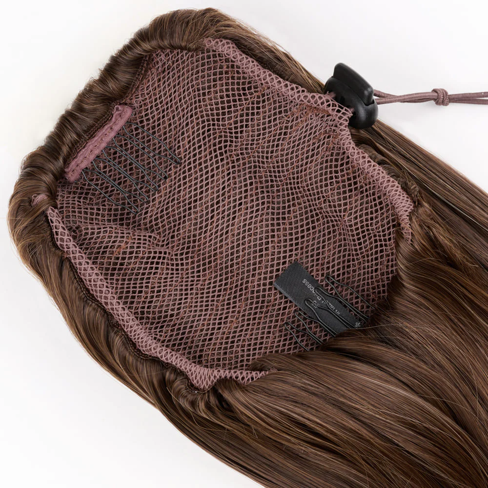 Stranded 20" Blowout Clip-in Ponytail - Colour #8 Hazel Princess - Image 3