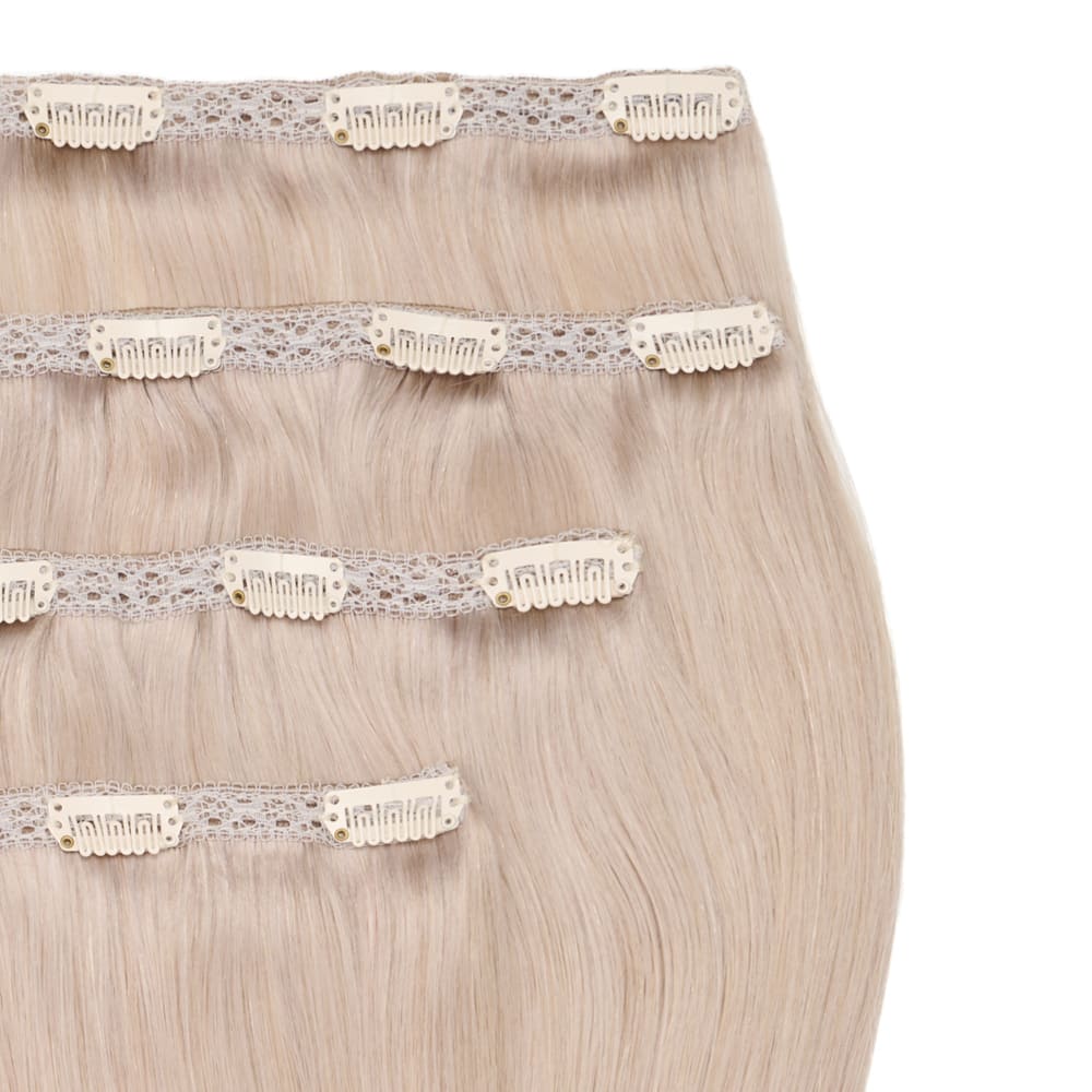 Stranded 20" Lace Clip-in Human Hair Extension (170g) - Colour #112 Ash Moon - Image 2