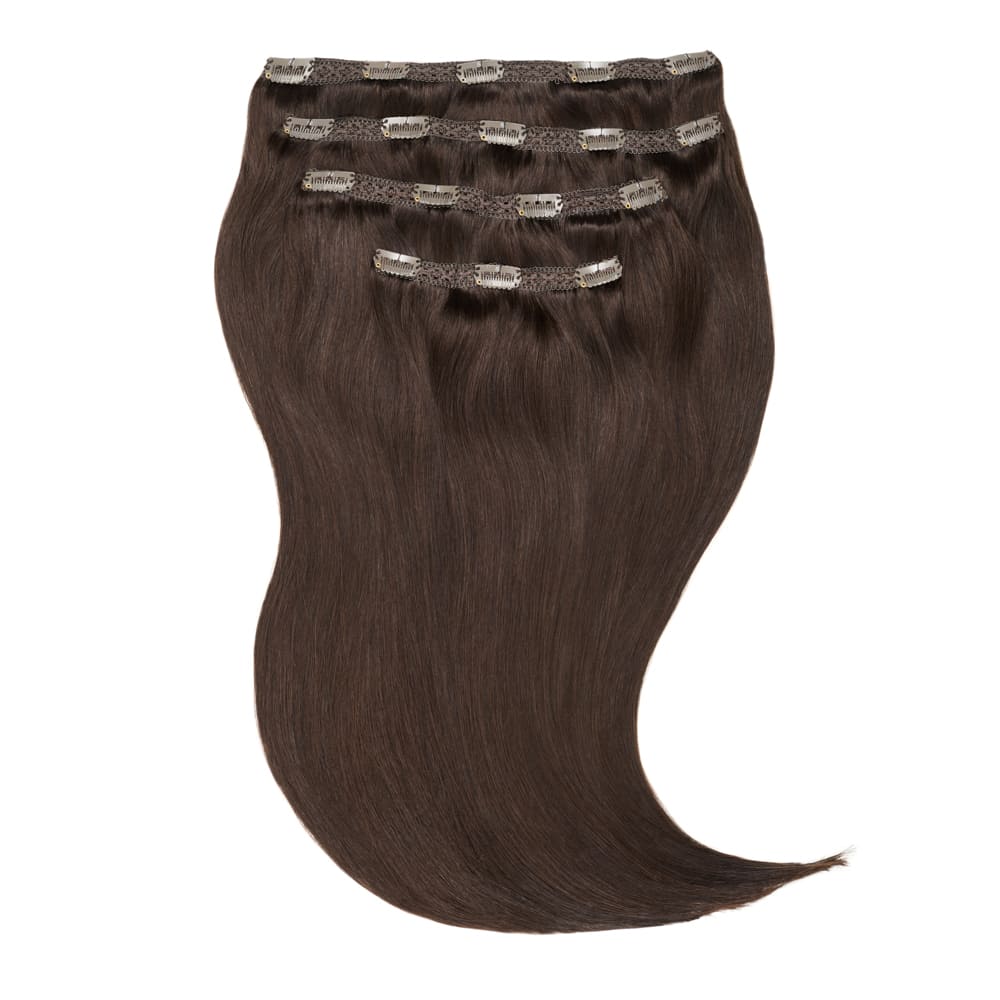Stranded 20" Lace Clip-in Human Hair Extension (170g) - Colour #2 Nigella