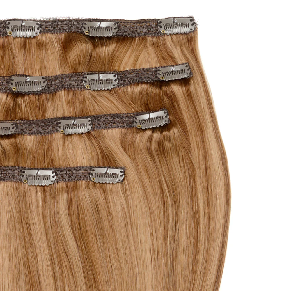 Stranded 20" Lace Clip-in Human Hair Extension (170g) - Colour #6/27 Honey Blush - Image 2