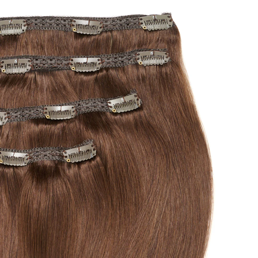 Stranded 20" Lace Clip-in Human Hair Extension (170g) - Colour #6 Daylilies - Image 2