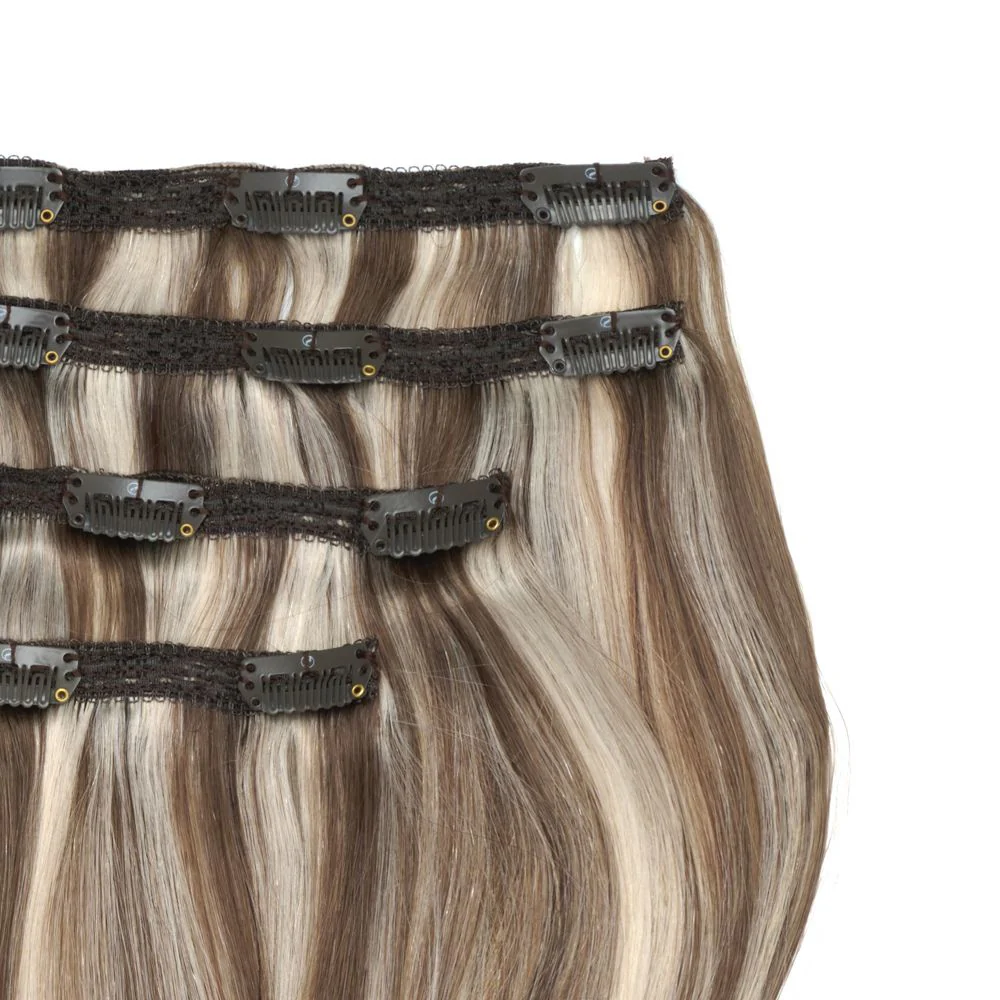 Stranded 20" Lace Clip-in Human Hair Extension (170g) - Colour #18/68 Ash Willow - Image 2