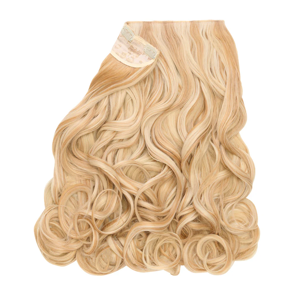 Stranded 20" One Piece Curly Clip-in Hair Extension - Colour #27/613 Daffodil Dreams - Image 2