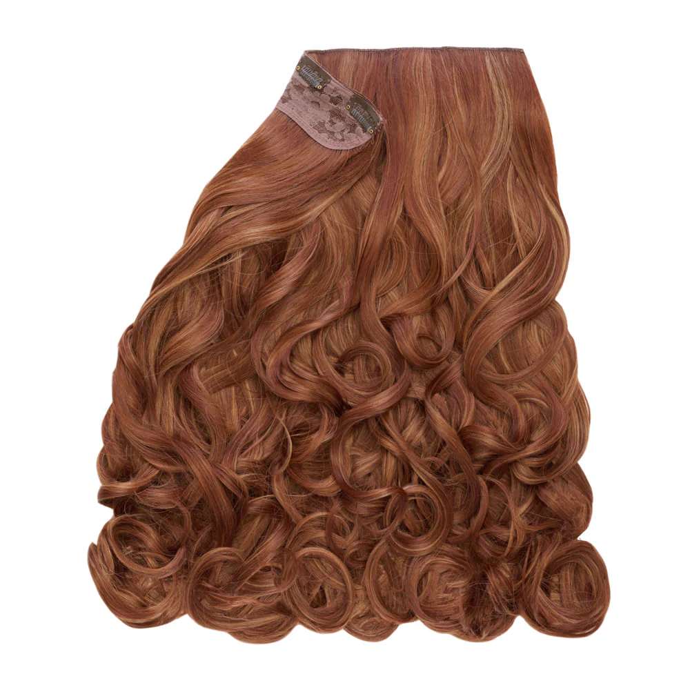 Stranded 20" One Piece Curly Clip-in Hair Extension - Colour #33/30 Sunrose - Image 2