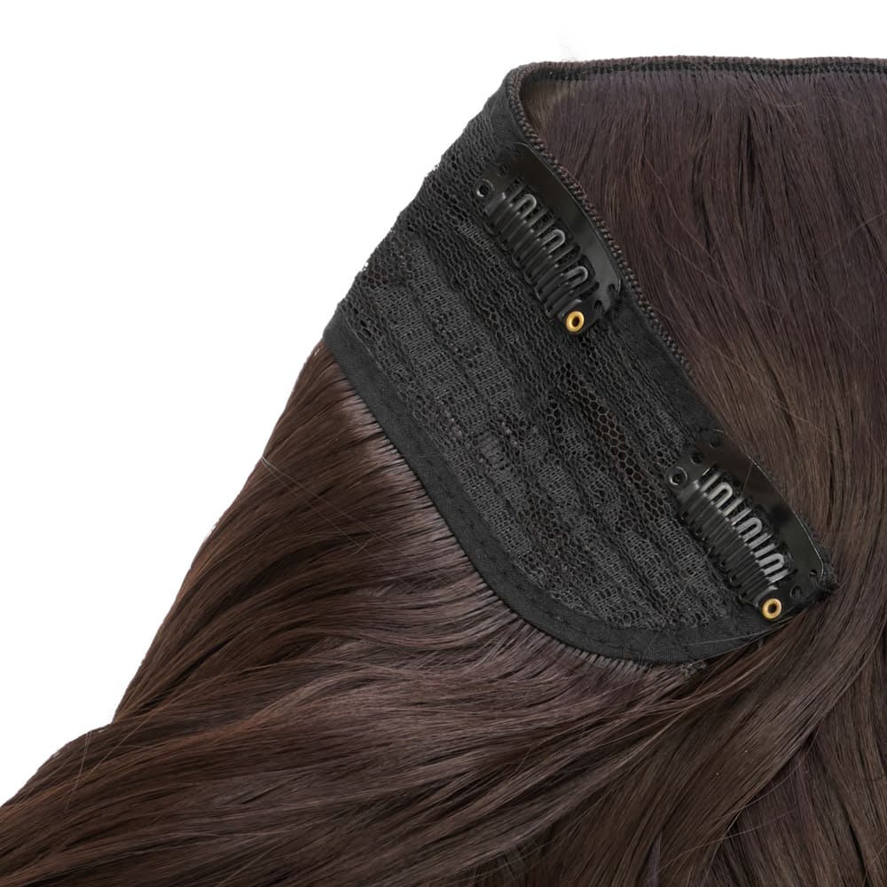 Stranded 20" One Piece Curly Clip-in Hair Extension - Colour #4 Chocolate Dahlia - Image 3