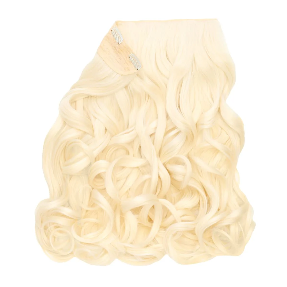 Stranded 20" One Piece Curly Clip-in Hair Extension - Colour #60 Lily Of The Valley - Image 2