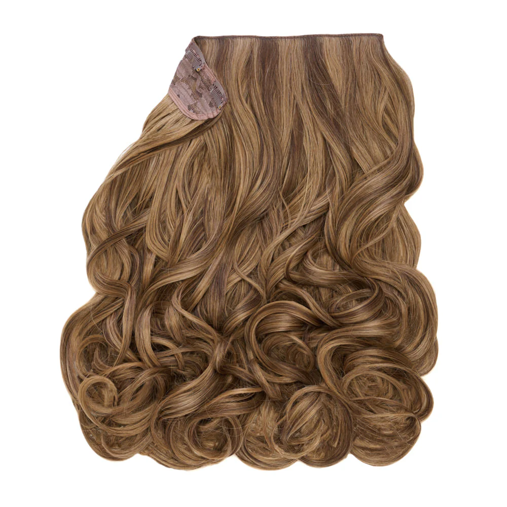 Stranded 20" One Piece Curly Clip-in Hair Extension - Colour #8/10 Baby Bronde - Image 2
