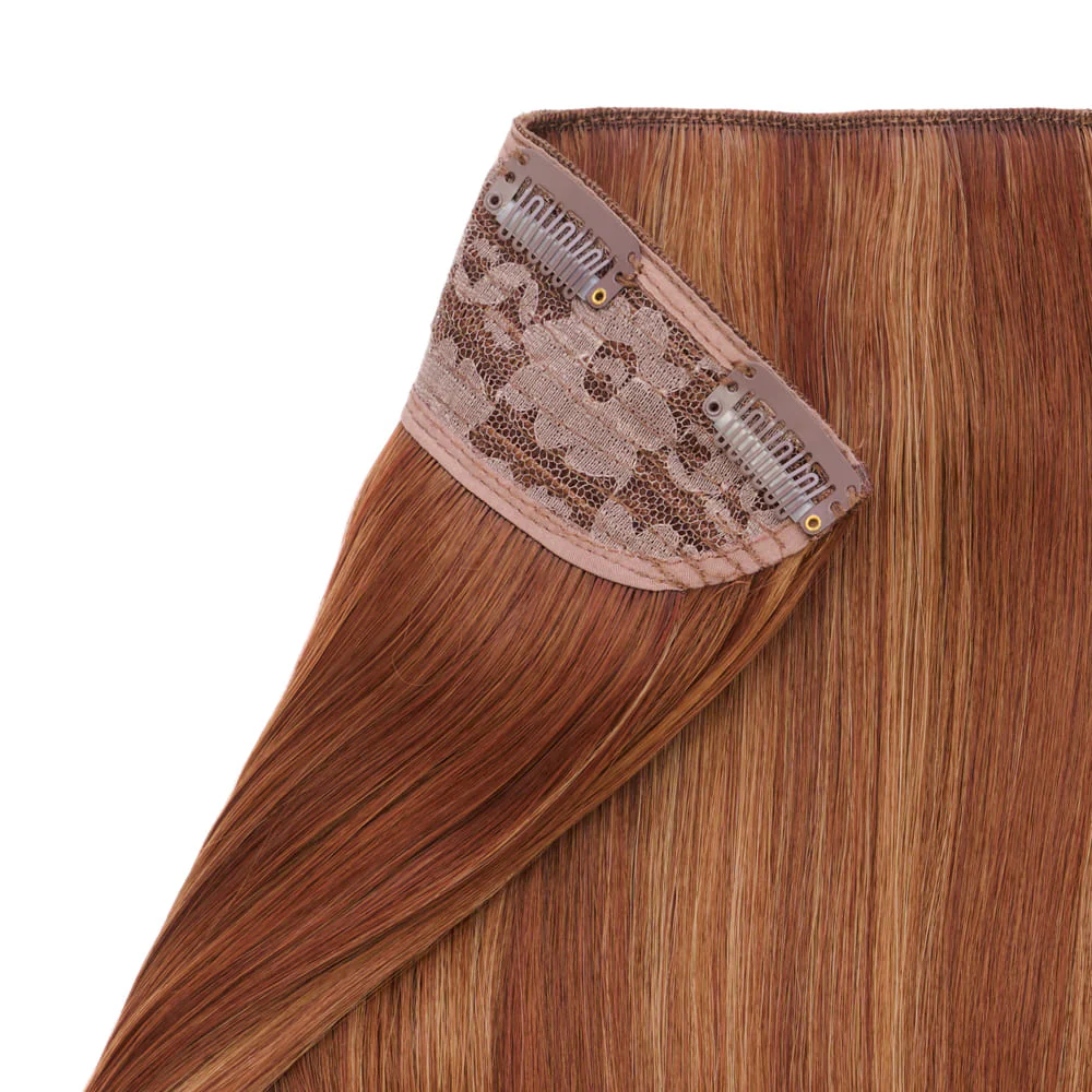Stranded 20" One Piece Flicky Clip-in Hair Extension - Colour #33/30 Sunrose - Image 3