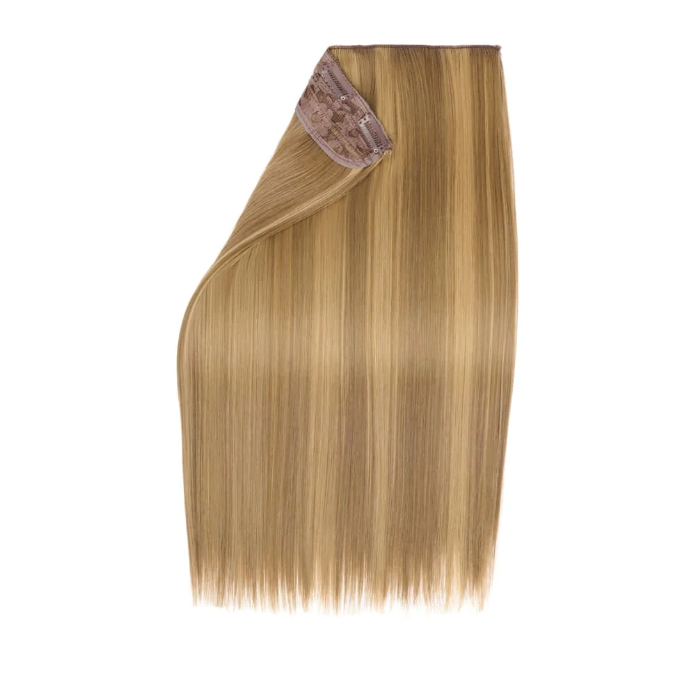 Stranded 20" One Piece Straight Clip-in Hair Extension - Colour#10/12 Pansy - Image 2