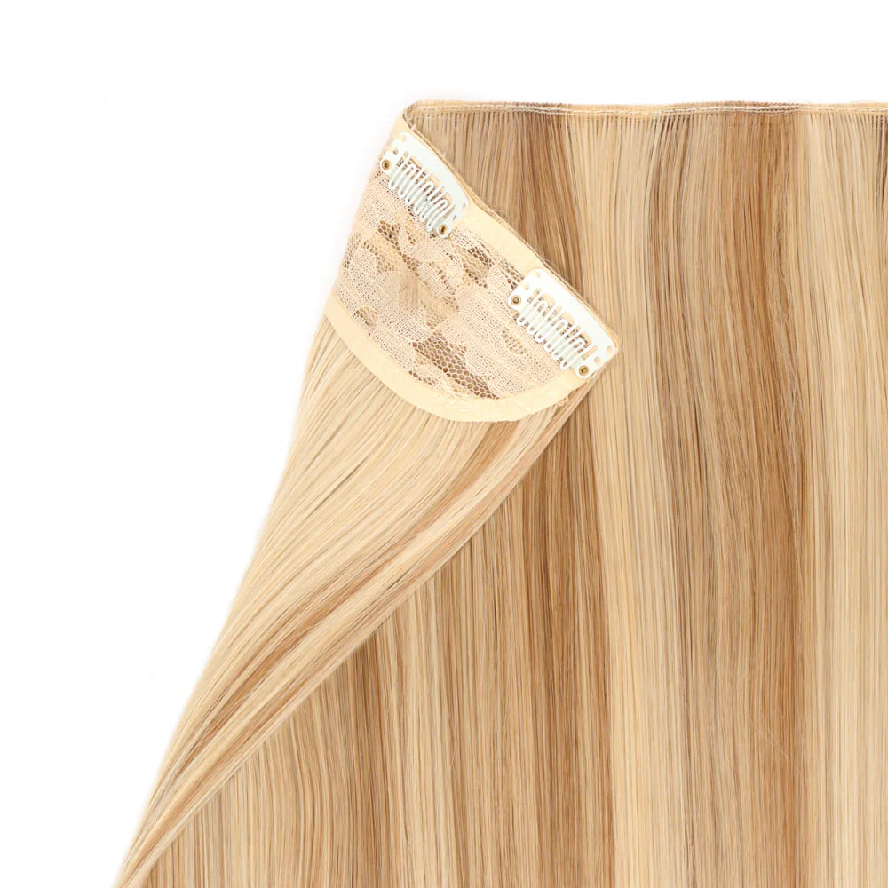 Stranded 20" One Piece Straight Clip-in Hair Extension - Colour #10/16/22 Ballerina Musk - Image 3