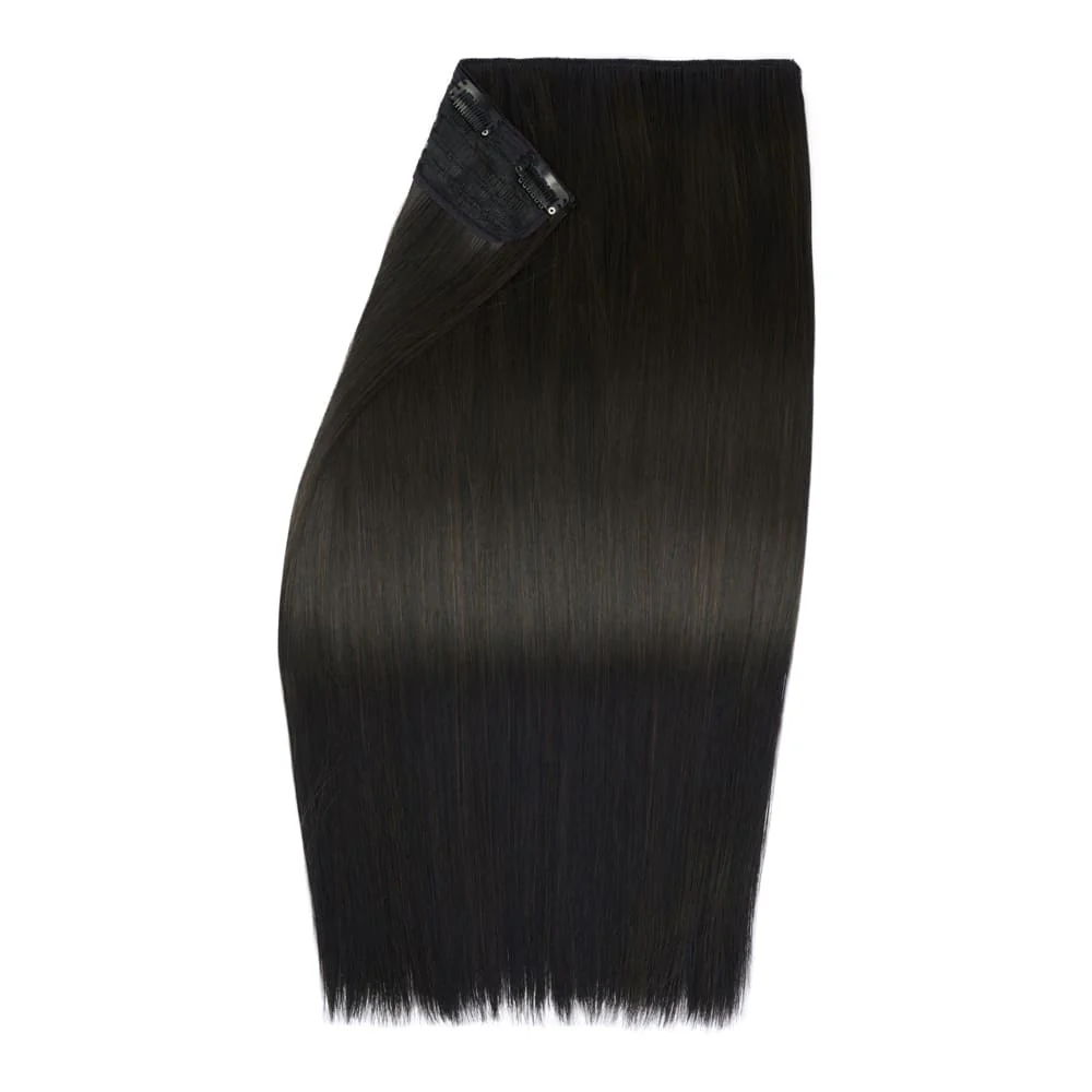 Stranded 20" One Piece Straight Clip-in Hair Extension - Colour #1B Queen of the night - Image 2
