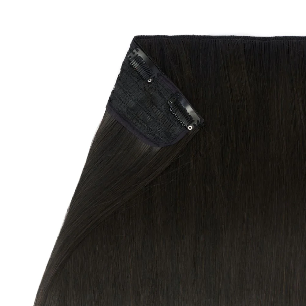 Stranded 20" One Piece Straight Clip-in Hair Extension - Colour #1B Queen of the night - Image 3