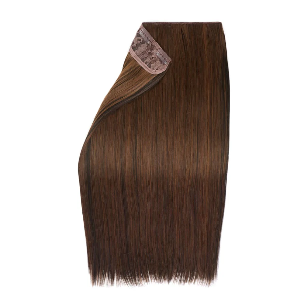 Stranded 20" One Piece Straight Clip-in Hair Extension - Colour #2/5 Azalea - Image 2