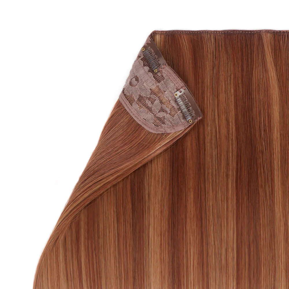 Stranded 20" One Piece Straight Clip-in Hair Extension - Colour #33/30 Sunrose - Image 3