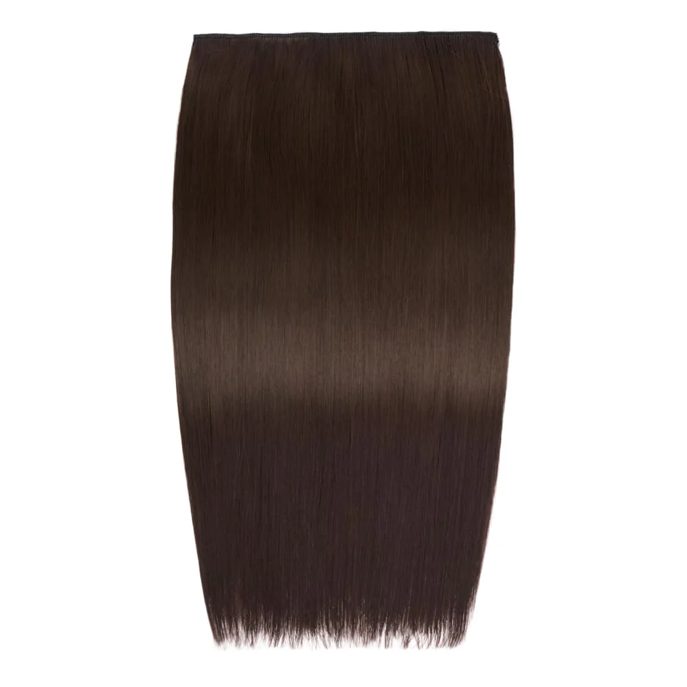 Stranded 20" One Piece Straight Clip-in Hair Extension - Colour #4 Chocolate Dahlia
