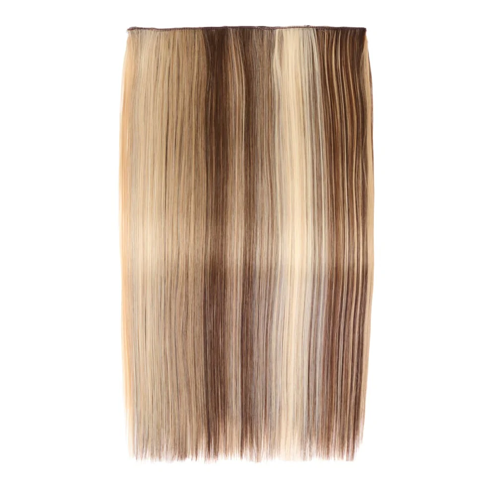 Stranded 20" One Piece Straight Clip-in Hair Extension - Colour #6/16/613 Safari Sunset