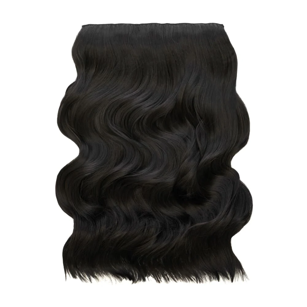 Stranded 20" One Piece Wand Wave Clip-in Hair Extension - Colour #1B Queen of the night