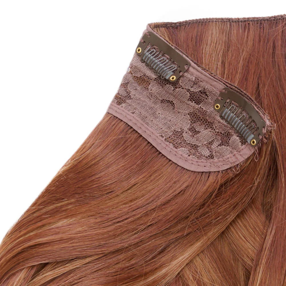 Stranded 20" One Piece Wand Wave Clip-in Hair Extension - Colour #33/30 Sunrose - Image 2