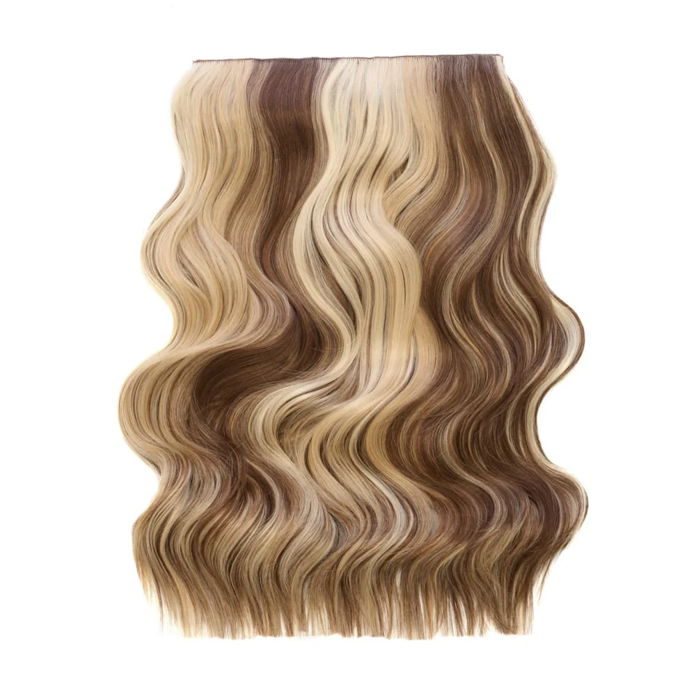 Stranded 20" One Piece Wand Wave Clip-in Hair Extension - Colour #6/16/613 Safari Sunset