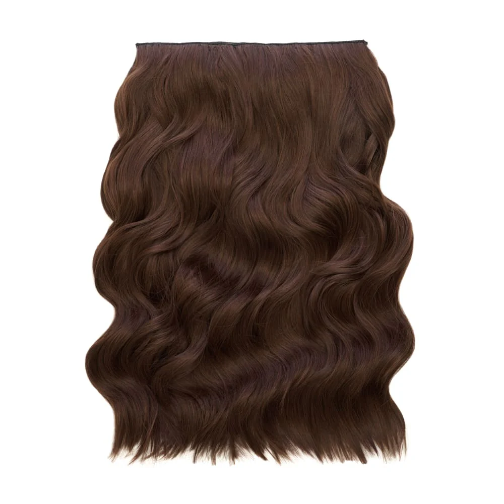 Stranded 20" One Piece Wand Wave Clip-in Hair Extension - Colour #6 Daylilies