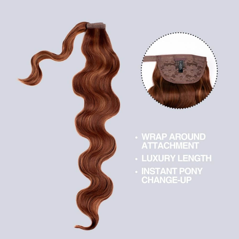 Stranded Body Wave Wrap Around Ponytail - Colour #112/600 Luna Sky - Image 5